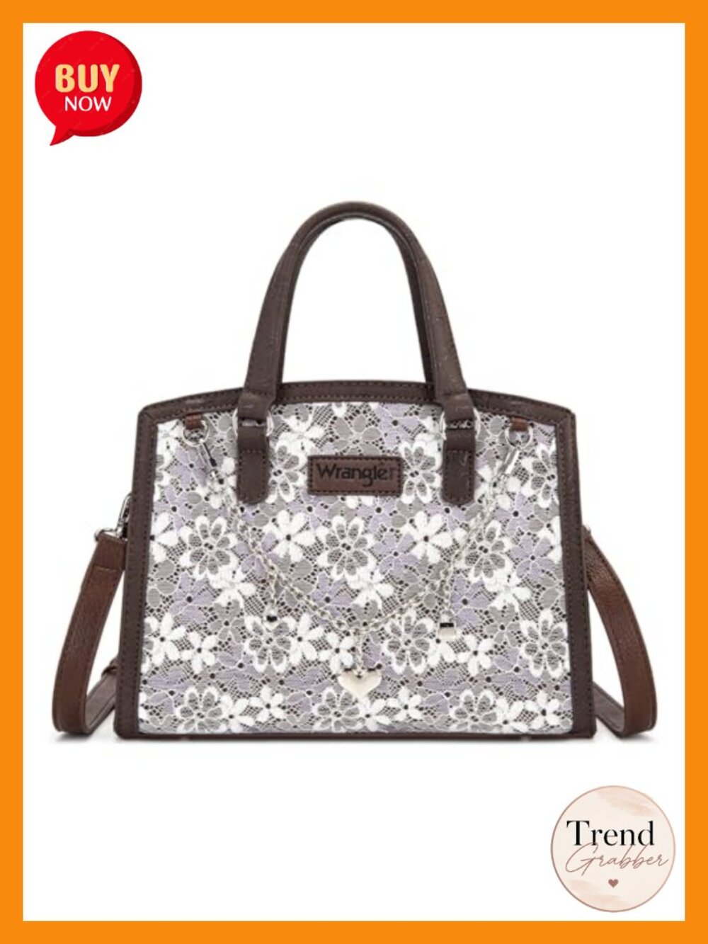 Lace Tote Bag For Women, Medium Crossbody Satchel Purse With Charms